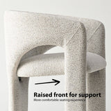 Khloe Modern Chenille Dining Chair with Arms (1-Piece)