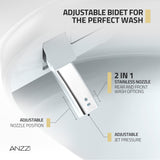Juno 26 in. Smart Toilet and Bidet Set in White with Heated Seat, Front & Rear Wash, Foot Sensor, and Remote Control