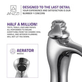 ANZZI Anfore Single Handle Bathroom Faucet, Low Spout (3.25" H), 1.2 GPM WaterSense Certified, Rhino Alloy Solid Brass, Various Finishes