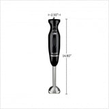 Ovente Immersion Hand Blender, Black, Red or White (HS560 Series)