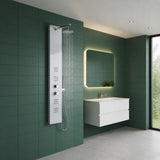 VELD Series 64 in. 2-Jetted Full Body Shower Panel System with Heavy Rain Shower and Spray Wand in Clear White