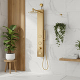 Beverly Series 43 in. 3-Jetted Shower Tower with Heavy Rain Shower and Body Jets and Spray Wand