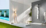 Inland Series 44 in. Full Body Shower Panel System with Heavy Rain Shower and Body Jets and Spray Wand in White