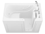 ANZZI Value Series 30" x 53" Therapeutic Walk-In Tub with Dual Hydrotherapy (Air & Water), Inline Heater, and Quick Fill Faucet, White