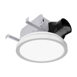 Midnight Series 100 CFM Ceiling Mount Bathroom Exhaust Fan with Brilliant LED Panel Light and Cozy Night Light