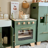 ROBUD Wooden 3 Pieces Kids Kitchen Playset -  Vintage Green