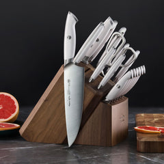 TKSC 17-Piece Knife Block Set, Forged Swedish Powder Steel, Walnut, Thomas Keller Signature Collection, White, 1025590