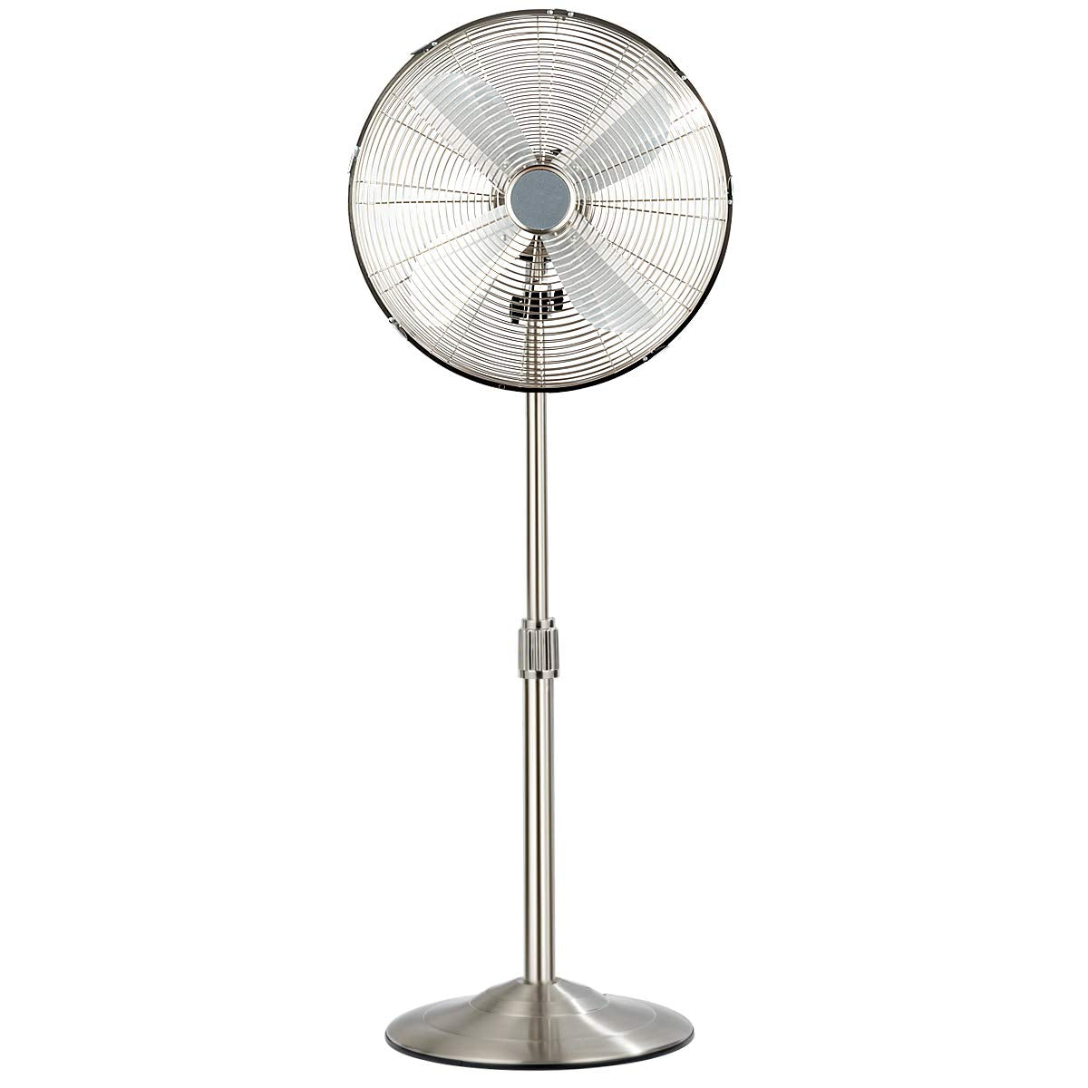 Tangkula 16-Inch Metal Pedestal Fan, Industrial Metal Standing Fan w/ Powerful Motor