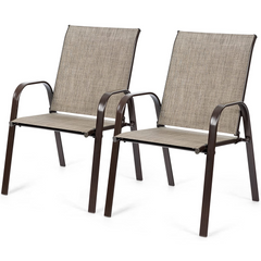 Tangkula Patio Dining Chairs, Outdoor Bistro Chairs