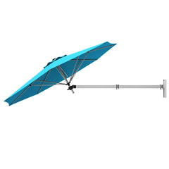 Tangkula 8 FT Wall Mounted Patio Umbrella, Outdoor Wall Umbrella with Adjustable Pole