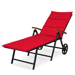 Tangkula Foldable Outdoor Chaise Lounger