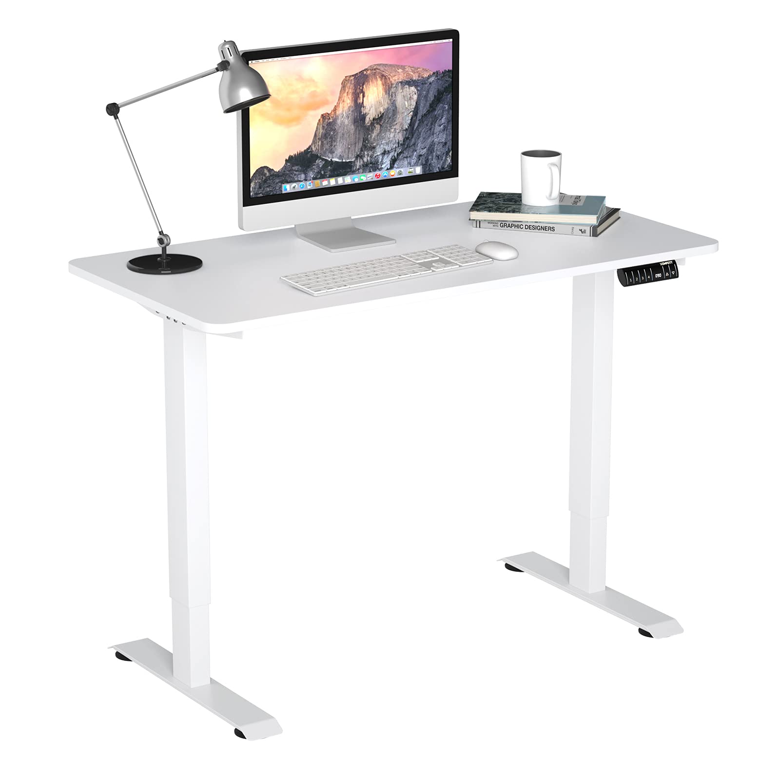 Tangkula Electric Standing Desk, Height Adjustable Motorized Office Desk