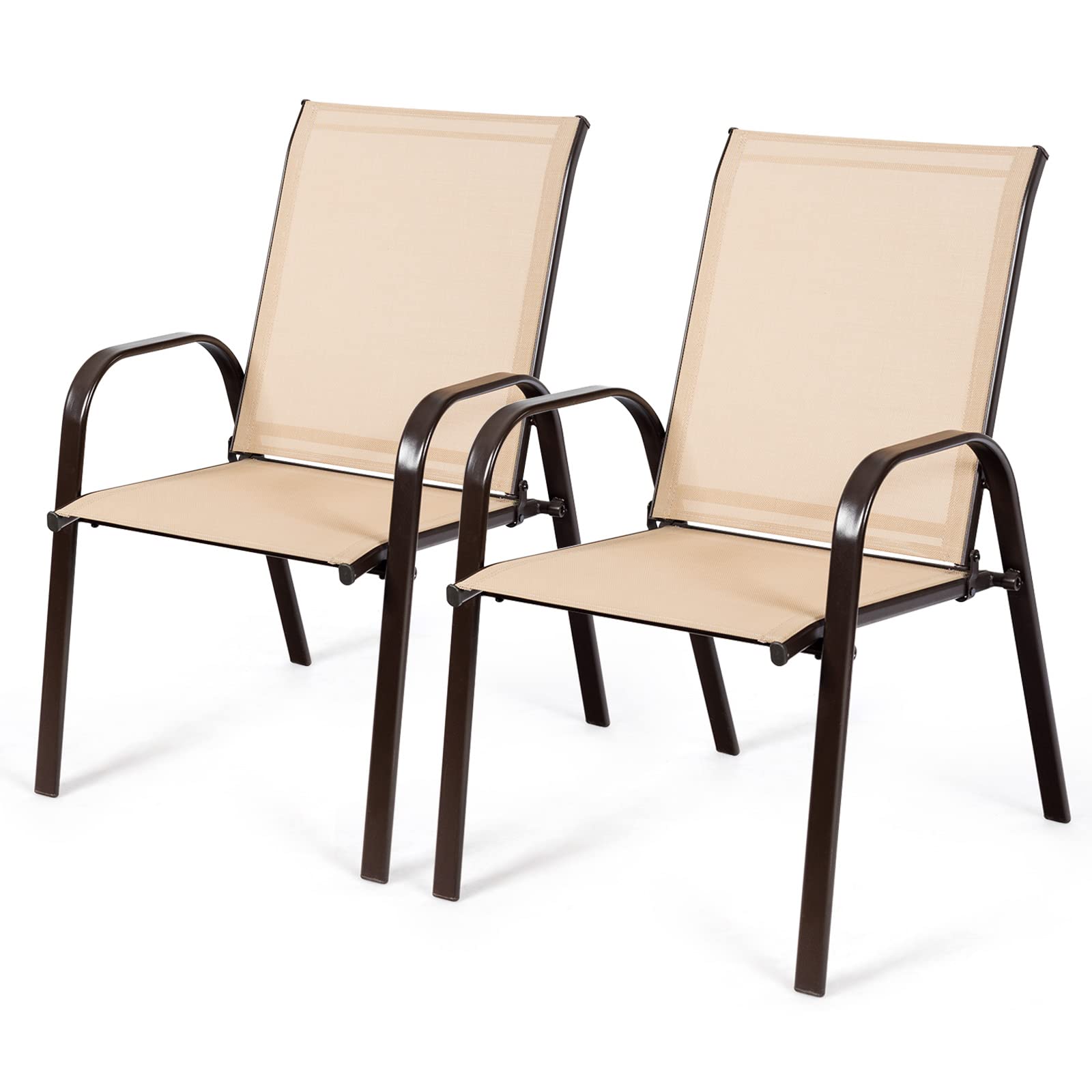 Tangkula Patio Dining Chairs, Outdoor Bistro Chairs