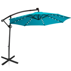 Tangkula 10 FT Patio Offset Umbrella with 360 Degree Rotation