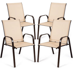 Tangkula Patio Dining Chairs, Outdoor Bistro Chairs