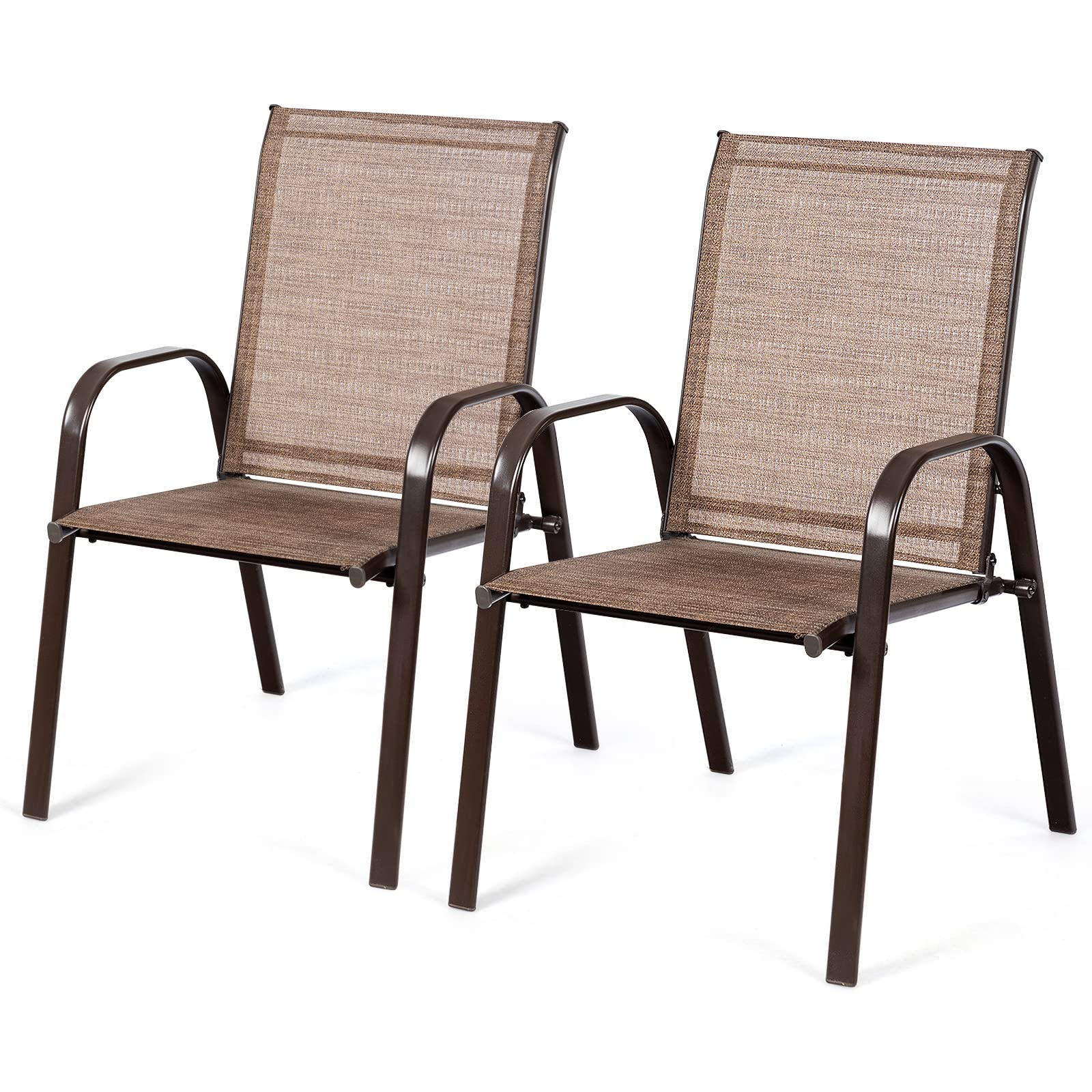 Tangkula Patio Dining Chairs, Outdoor Bistro Chairs