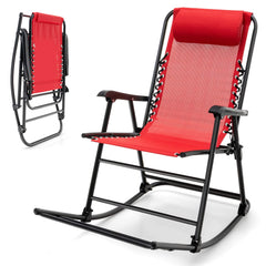 Outdoor Folding Rocking Chair, No Assembly Required