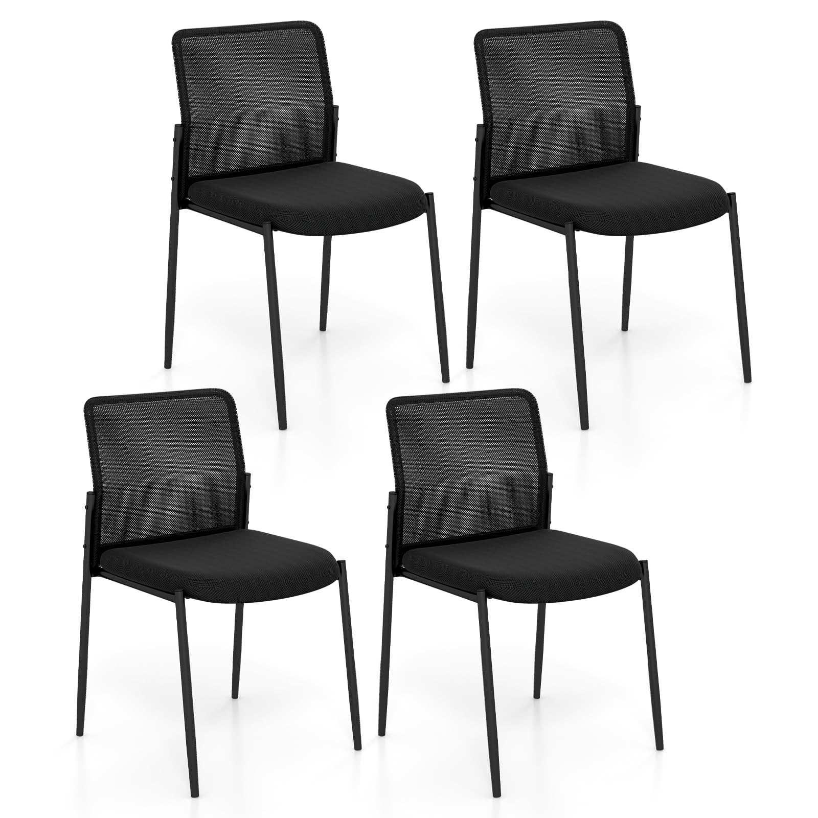 Tangkula Stackable Conference Room Chairs Set