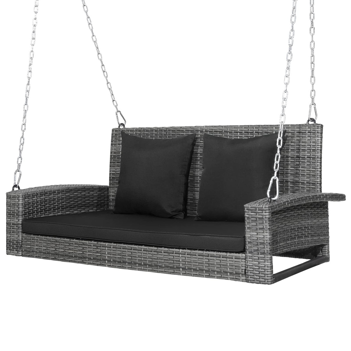 Tangkula 2 Person Wicker Hanging Porch Swing