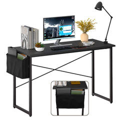 Tangkula Computer Desk with Storage Bag, Home Office Writing Study Desk