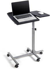 Tangkula Overbed Laptop Desk, Mobile Laptop Stand with Tilting Tabletop