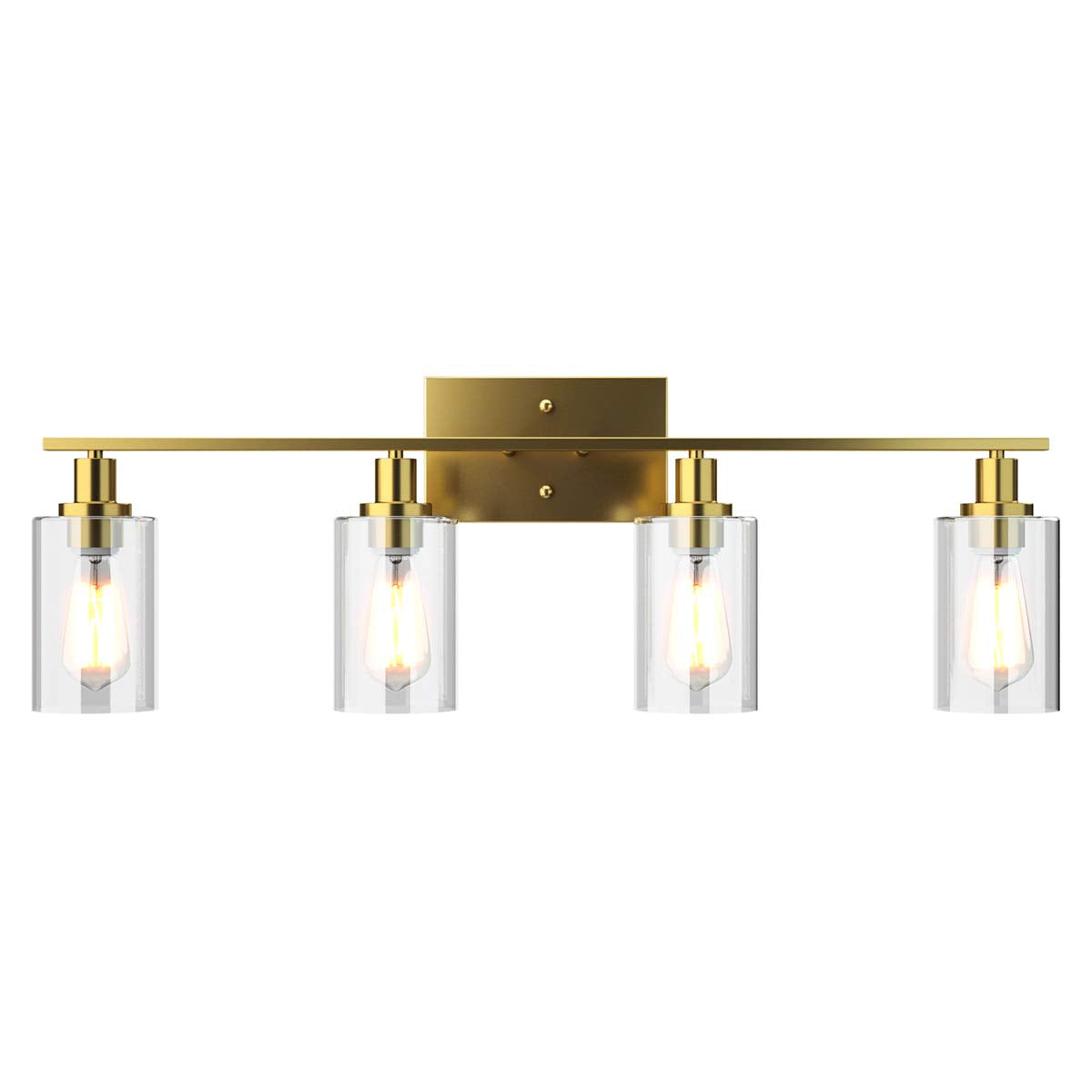 Tangkula 3, 4 Light Wall Lamp, Modern Glass Wall Sconces