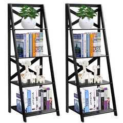 Tangkula 4-Tier Ladder Shelf Bookcase