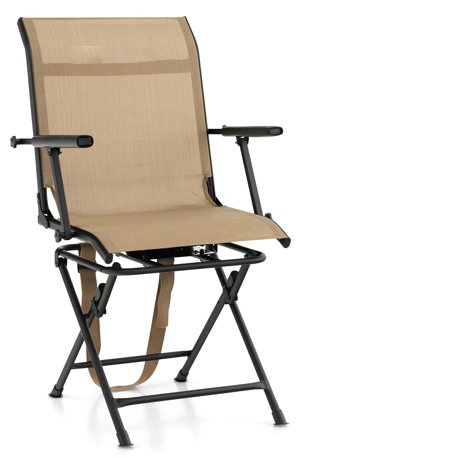 Tangkula 360-degree Swivel Hunting Chair, Multi-Position Folding Stealth Spin Chair