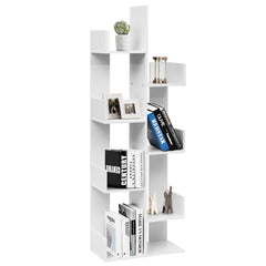 Tangkula 8 Shelf Bookshelf, Wood Bookcase with 8 Book Shelves