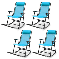 Outdoor Folding Rocking Chair, No Assembly Required