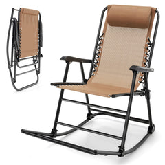 Outdoor Folding Rocking Chair, No Assembly Required