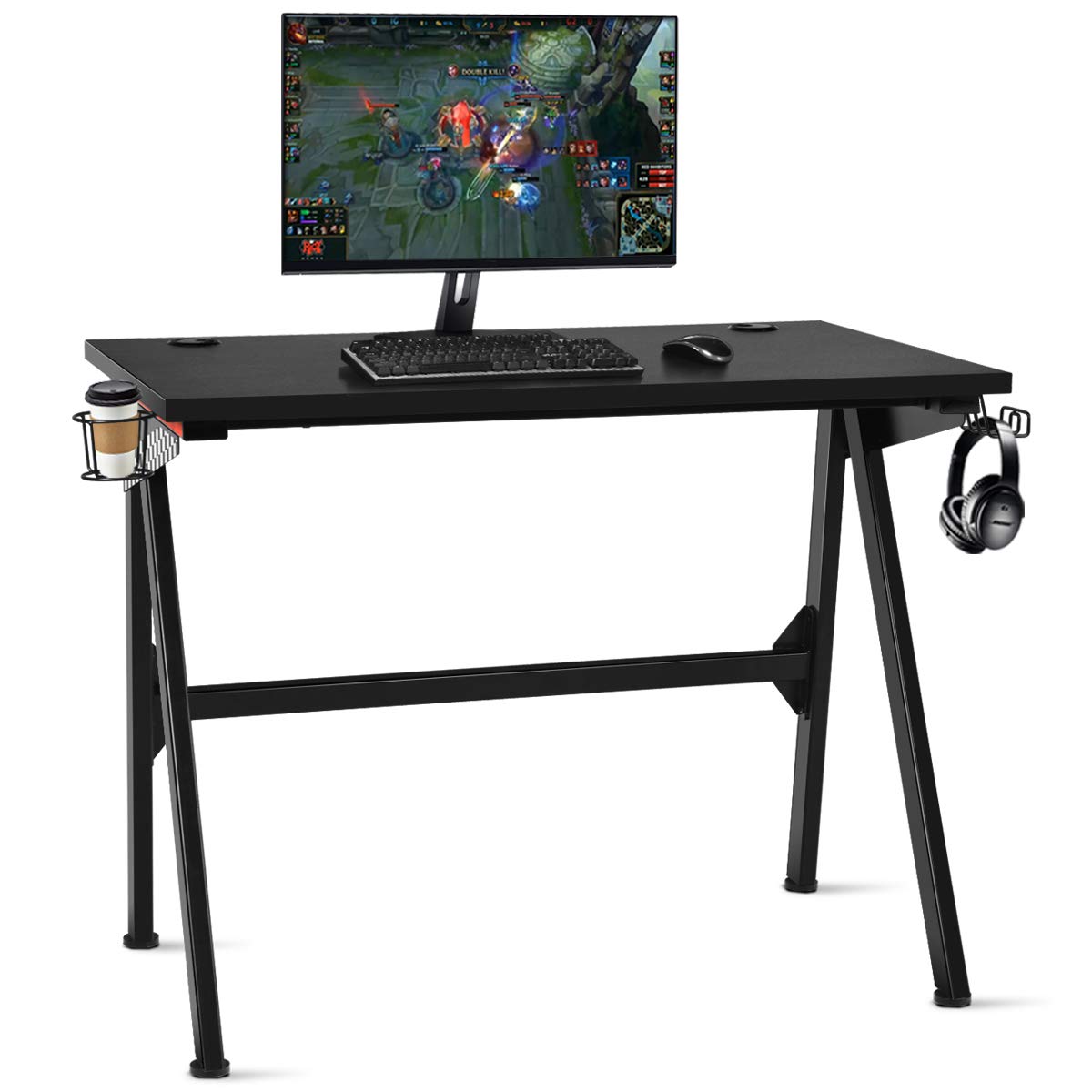 Tangkula Computer Desk Gaming Desk, E Sports Gamer Table