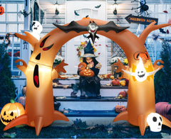 Tangkula Halloween Decorations, Halloween Inflatable Ghost With Led Lights