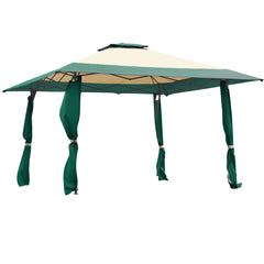 Tangkula 13 x13Ft Pop-Up Gazebo, Outdoor Canopy Shelter Tent w/ 2-Tier Roof