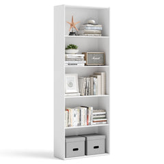 Tangkula 5-Shelf Bookcase, 23.5''L x 9.5''W x 67''H