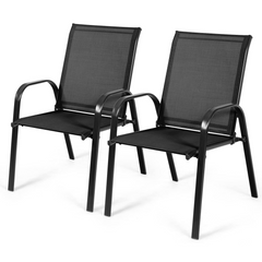 Tangkula Patio Dining Chairs, Outdoor Bistro Chairs