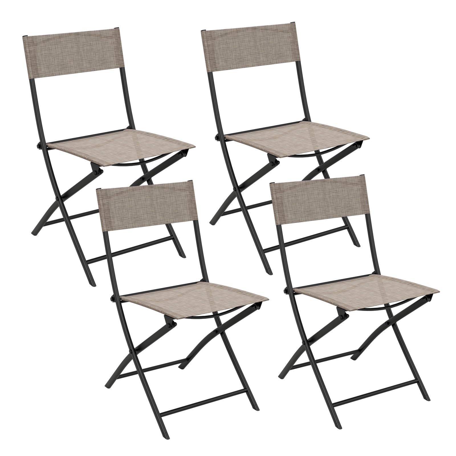 Tangkula Patio Folding Chairs Set of 4