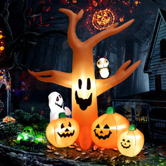 Tangkula Halloween Decorations, Halloween Inflatable Ghost With Led Lights