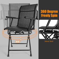 Tangkula 360-degree Swivel Hunting Chair, Multi-Position Folding Stealth Spin Chair