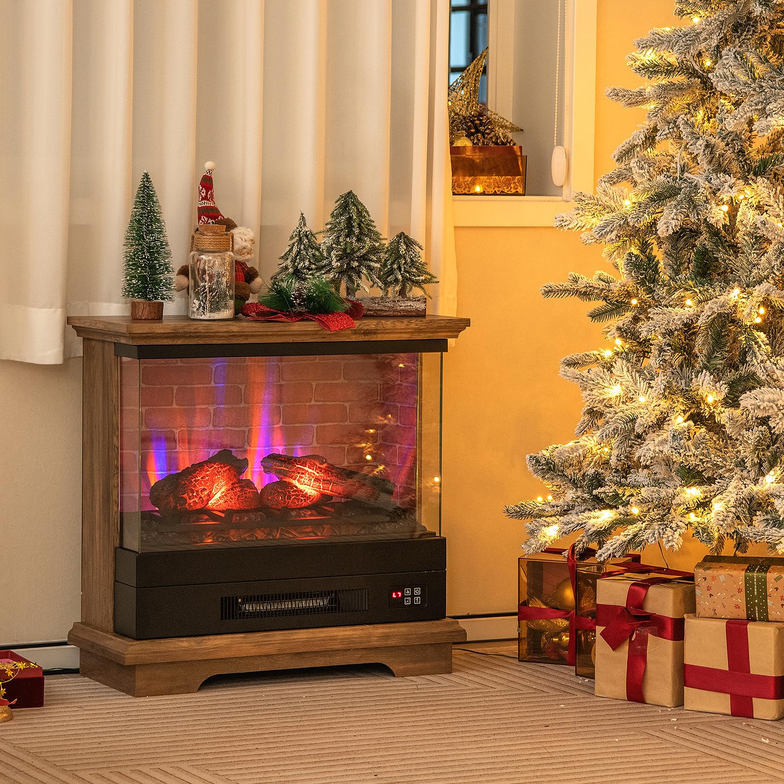 Tangkula 27 Inches Electric Fireplace Heater