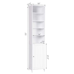 Tangkula 72 Inches Tall Cabinet, Bathroom Free Standing Tower Cabinet with Adjustable Shelves