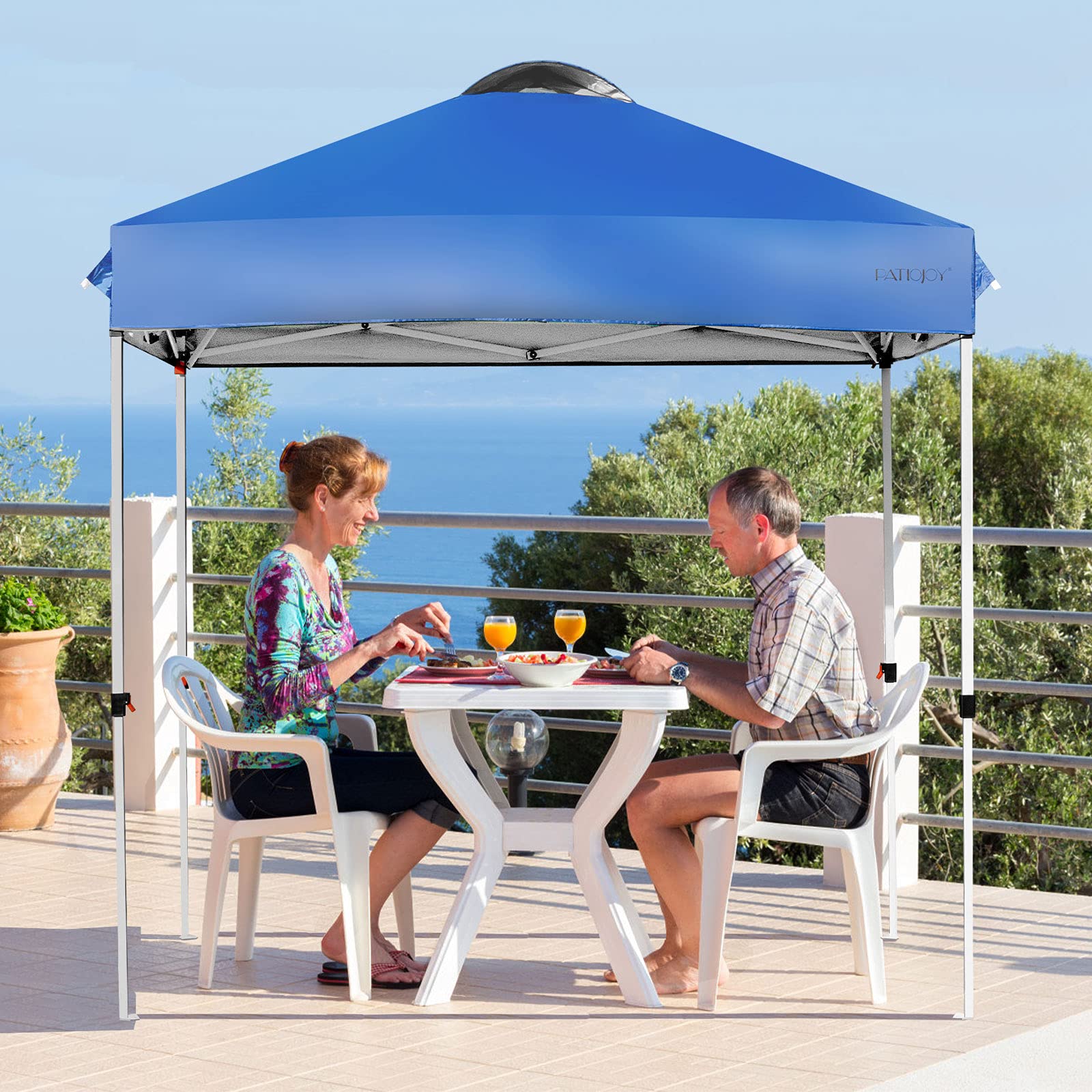 Outdoor Pop-up Canopy Tent, 6.6 x 6.6 FT Height Adjustable Commercial Instant Canopy