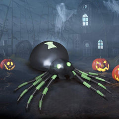 Tangkula 6 Ft Halloween Inflatable Spider, Spider with LED Lights Outdoor Indoor Halloween Decorations