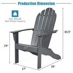 Adirondack Chair,  for Patio Deck Lawn Backyard, Garden Adirondack Furniture