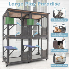 Tangkula Catio Outdoor Cat Enclosure Large