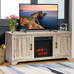 Fireplace Stand, for TV Up to 65", Media Storage Cabinet Console