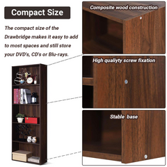 Tangkula 5-Shelf Bookcase, 23.5''L x 9.5''W x 67''H