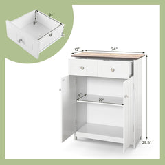 Tangkula Bathroom Storage Cabinet, Freestanding Floor Cabinet