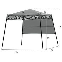 7 x 7 Ft Pop-up Canopy Tent, Outdoor Slant Leg Canopy Shelter with Carry Bag & 4 Stakes