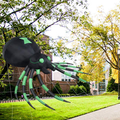 Tangkula 6 Ft Halloween Inflatable Spider, Spider with LED Lights Outdoor Indoor Halloween Decorations